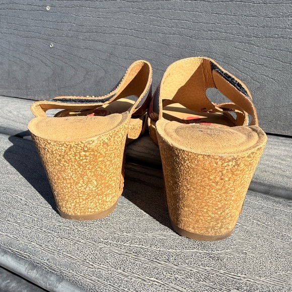 Spring Step Multicolor Floral Embellished Wedge Slides - Picture 3 of 5